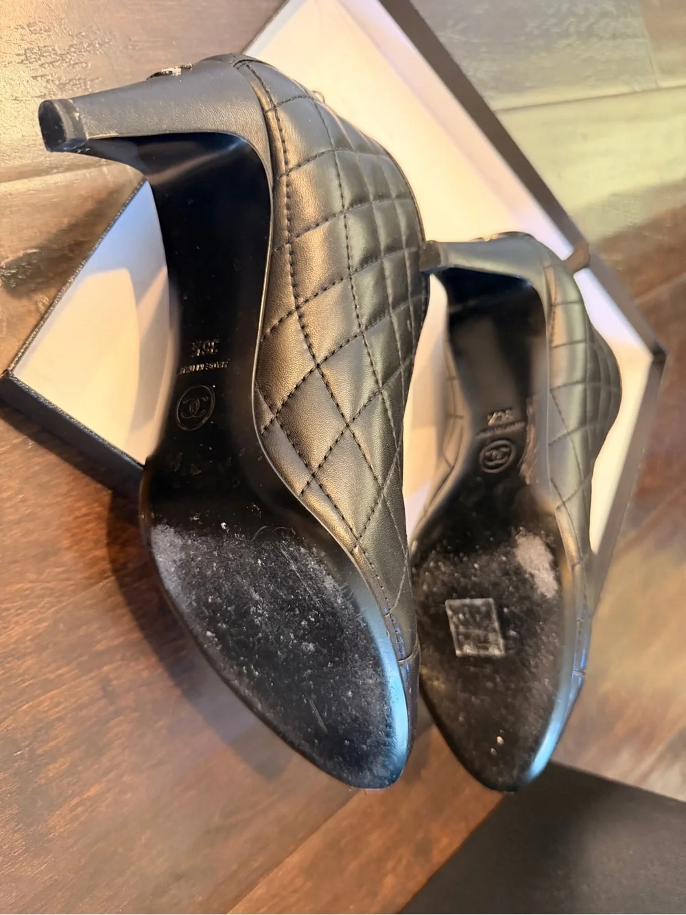 Chanel Lambskin Short Boots Size 6.5 $1325 MSRP